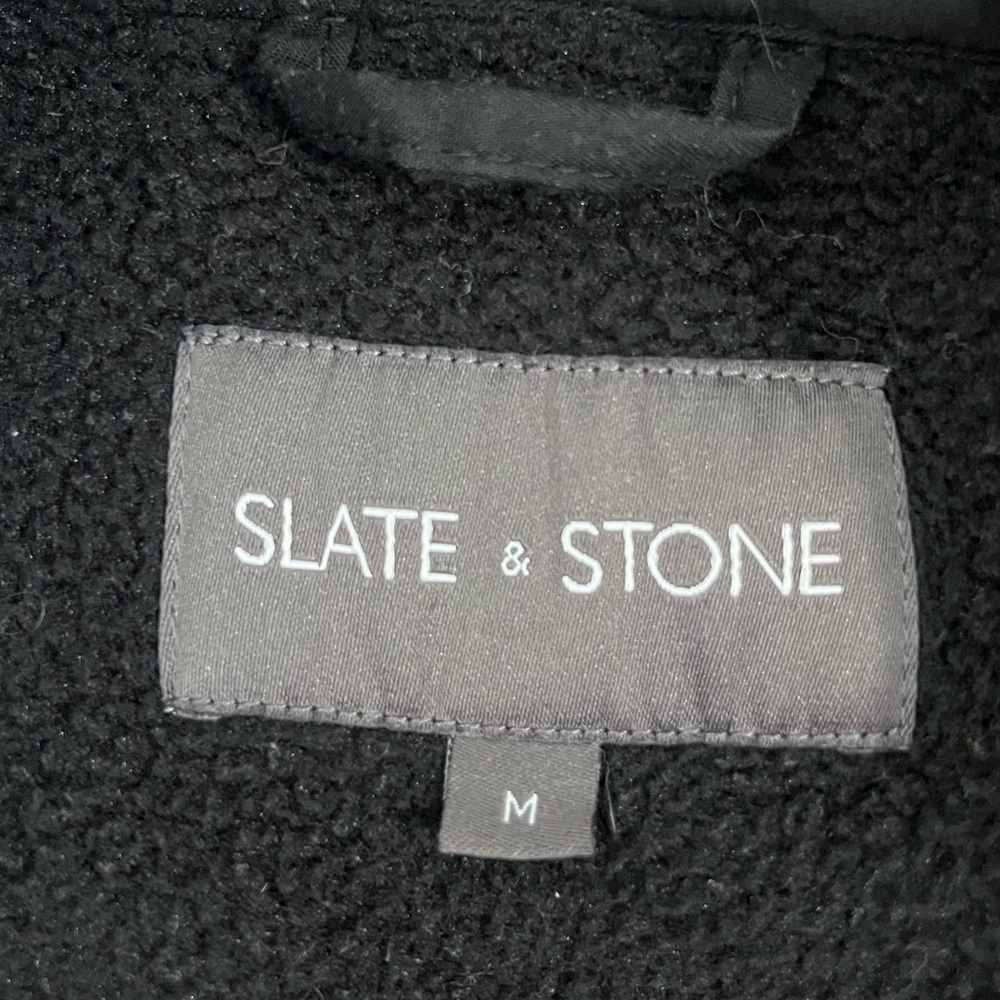 Slate and Stone Men's Black Full Zip Fleece Jacket Size M - Picture 5 of 8